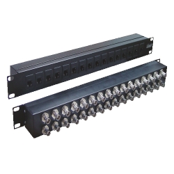 Coaxial Balun Panel 19" 32 Port BNC Female (Back) to RJ45 (Front)